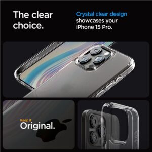 Spigen dėklas ULTRA HYBRID skirtas Apple iPhone 15 Pro frost clear - Image 8