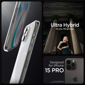 Spigen dėklas ULTRA HYBRID skirtas Apple iPhone 15 Pro frost clear - Image 9