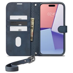 Spigen Wallet S Pro dėklas skirtas Apple iPhone 15 Pro - mėlynos spalvos - Image 11