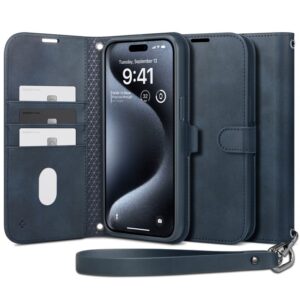 Spigen Wallet S Pro dėklas skirtas Apple iPhone 15 Pro - mėlynos spalvos - Image 10