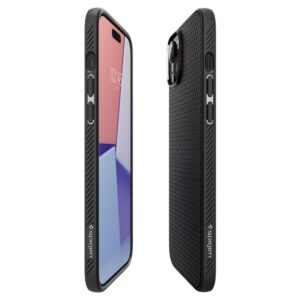 Spigen dėklas LIQUID AIR skirtas Apple iPhone 15 matte juodos spalvos - Image 9
