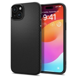 Spigen dėklas LIQUID AIR skirtas Apple iPhone 15 matte juodos spalvos - Image 6