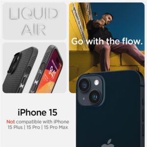 Spigen dėklas LIQUID AIR skirtas Apple iPhone 15 matte juodos spalvos - Image 10