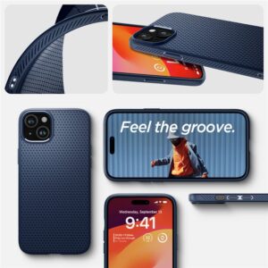 Spigen Liquid Air, navy blue - Apple iPhone 15 - Image 20