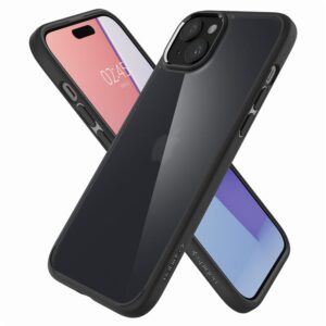 Apple iPhone 15 Spigen Ultra Hybrid Crystal Frost dėklas telefonui juodos spalvos - Image 16