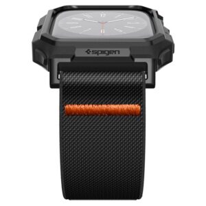 Dėklas Apple Watch 4 / 5 / 6 / 7 / 8 / 9 / SE ( 44 / 45 mm) Spigen Lite Fit ”Pro” juodos spalvos - Image 20