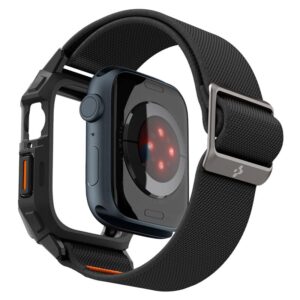 Dėklas Apple Watch 4 / 5 / 6 / 7 / 8 / 9 / SE ( 44 / 45 mm) Spigen Lite Fit ”Pro” juodos spalvos - Image 17