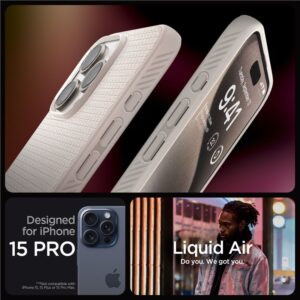 Spigen Liquid Air, natural titanium - Apple iPhone 15 Pro - Image 3