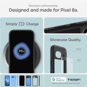 Spigen Ultra Hybrid - dėklas skirtas Google Pixel 8A Matte Black - Image 12