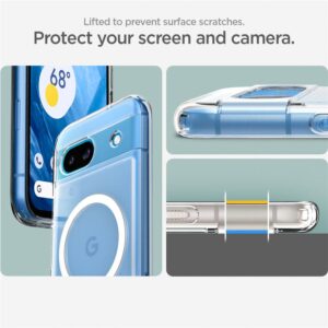 Spigen Ultra Hybrid OneTap Metal Ring MagSafe, baltos spalvos - Google Pixel 8a - Image 12