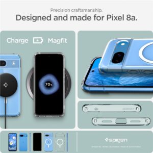 Spigen Ultra Hybrid OneTap Metal Ring MagSafe, baltos spalvos - Google Pixel 8a - Image 4