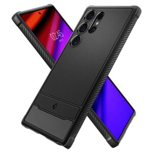 Samsung Galaxy S24 Ultra Spigen Rugged Armor Matte dėklas telefonui juodos spalvos - Image 20