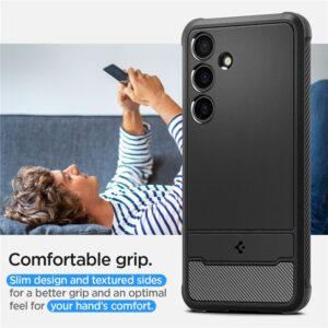 Samsung Galaxy S24 Spigen Rugged Armor Matte dėklas telefonui juodos spalvos - Image 17