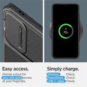 Samsung Galaxy S24 Spigen Optik Armor dėklas telefonui juodos spalvos - Image 12