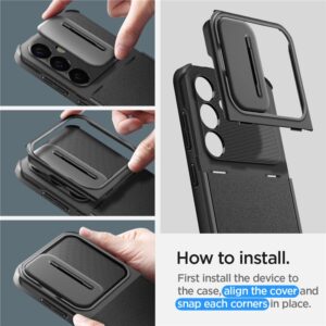 Samsung Galaxy S24 Spigen Optik Armor dėklas telefonui juodos spalvos - Image 13