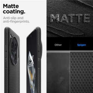 OnePlus 12 Spigen Liquid Air Matte dėklas telefonui juodos spalvos - Image 17