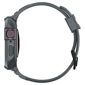 Spigen Rugged Armor Pro - Strap with case for Apple Watch 4/5/6/7/8/9/SE 44/45 mm (Dark Grey) - Image 11