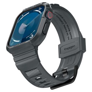 Spigen Rugged Armor Pro - Strap with case for Apple Watch 4/5/6/7/8/9/SE 44/45 mm (Dark Grey) - Image 15