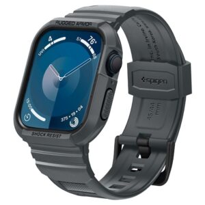 Spigen Rugged Armor Pro - Strap with case for Apple Watch 4/5/6/7/8/9/SE 44/45 mm (Dark Grey) - Image 16