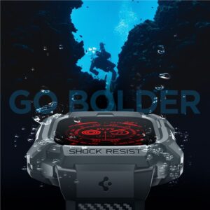 Spigen Rugged Armor Pro - Strap with case for Apple Watch Ultra 49 mm (Dark Grey) - Image 17