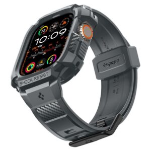 Spigen Rugged Armor Pro - Strap with case for Apple Watch Ultra 49 mm (Dark Grey) - Image 13