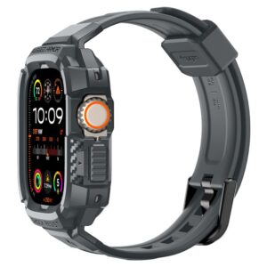 Spigen Rugged Armor Pro - Strap with case for Apple Watch Ultra 49 mm (Dark Grey) - Image 16