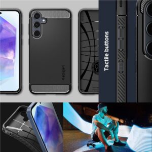 Samsung Galaxy A55 5G Spigen Rugged Armor Matte dėklas telefonui juodos spalvos - Image 16