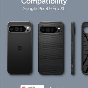 Google Pixel 9 PRO XL Spigen Liquid Air Matte dėklas telefonui juodos spalvos - Image 10