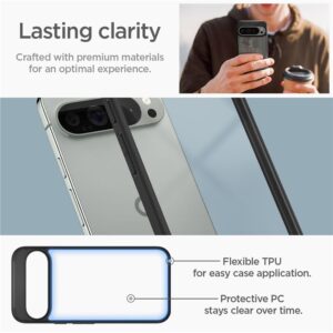 Google Pixel 9 Pro XL Spigen Ultra Hybrid Matte dėklas telefonui juodos spalvos - Image 12
