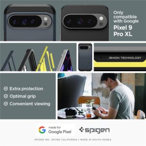 Google Pixel 9 Pro XL Spigen Tough Armor Metal Slate dėklas telefonui juodos spalvos - Image 13
