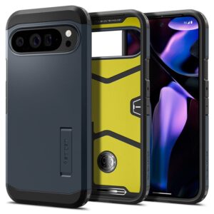 Google Pixel 9 Pro XL Spigen Tough Armor Metal Slate dėklas telefonui juodos spalvos - Image 10