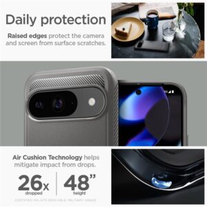 Spigen Rugged Armor - dėklas skirtas Google Pixel 9 / 9 Pro Marble Grey - Image 9