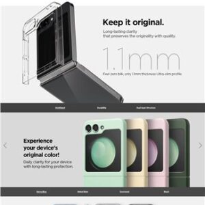 Samsung Galaxy Z Flip6 Spigen Airskin Crystal Clear dėklas telefonui skaidrus - Image 11