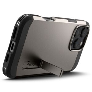 Spigen Tough Armor MagSafe su stoveliu Apple iPhone 16 Pro Max - dėklas telefonui juodos spalvos - Image 17