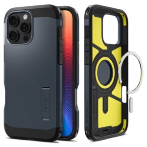 Spigen Tough Armor MagSafe su stoveliu Apple iPhone 16 Pro Max - dėklas telefonui pilkos spalvos - Image 10