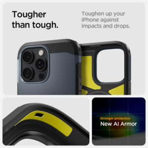 Spigen Tough Armor MagSafe su stoveliu Apple iPhone 16 Pro Max - dėklas telefonui pilkos spalvos - Image 19