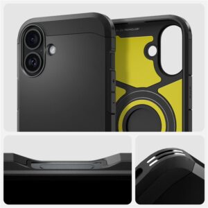 Spigen Tough Armor MagSafe su stoveliu Apple iPhone 16 Plus - dėklas telefonui juodos spalvos - Image 11