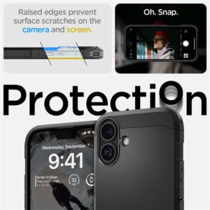 Spigen Tough Armor MagSafe su stoveliu Apple iPhone 16 Plus - dėklas telefonui juodos spalvos - Image 15