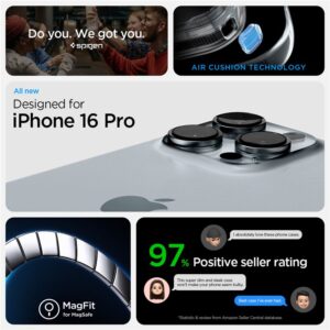 Spigen Tough Armor MagSafe su stoveliu Apple iPhone 16 Pro - dėklas telefonui juodos spalvos - Image 20