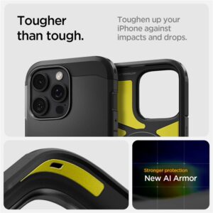 Spigen Tough Armor MagSafe su stoveliu Apple iPhone 16 Pro - dėklas telefonui juodos spalvos - Image 13