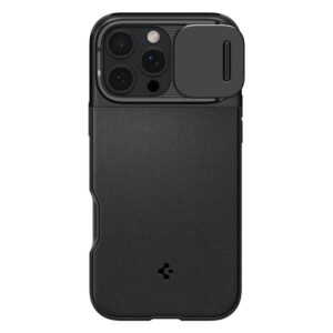 Apple iPhone 16 Pro Spigen Optik Armor Mag MagSafe dėklas telefonui juodos spalvos - Image 12