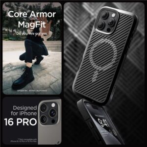 Spigen Core Armor Mag MagSafe Apple iPhone 16 Pro - dėklas telefonui juodos matinės spalvos - Image 16