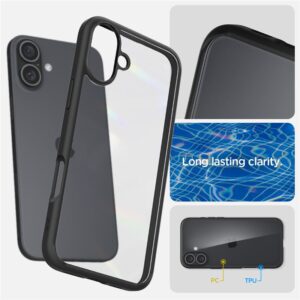 Spigen Ultra Hybrid Apple iPhone 16 - dėklas telefonui juodos matinės spalvos - Image 13