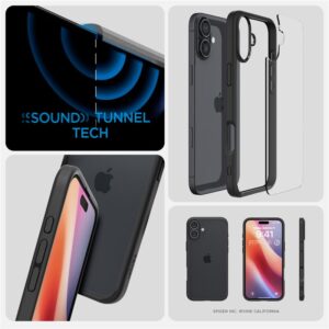 Spigen Ultra Hybrid Apple iPhone 16 - dėklas telefonui juodos matinės spalvos - Image 14