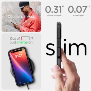 Spigen Tough Armor MagSafe su stoveliu Apple iPhone 16 - dėklas telefonui juodos spalvos - Image 18