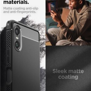 Sony Xperia 10 VI Spigen Rugged Armor Matte dėklas telefonui juodos spalvos - Image 9