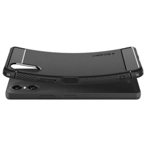 Sony Xperia 10 VI Spigen Rugged Armor Matte dėklas telefonui juodos spalvos - Image 12