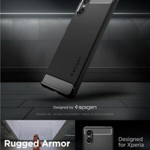 Sony Xperia 10 VI Spigen Rugged Armor Matte dėklas telefonui juodos spalvos - Image 13