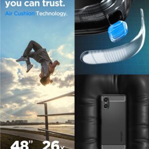 Sony Xperia 10 VI Spigen Rugged Armor Matte dėklas telefonui juodos spalvos - Image 14