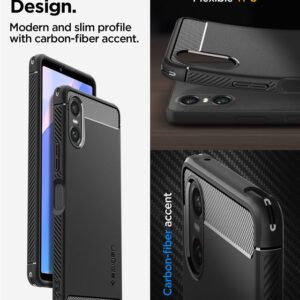 Sony Xperia 10 VI Spigen Rugged Armor Matte dėklas telefonui juodos spalvos - Image 15